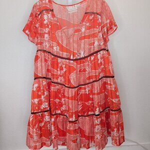 Urban Outfitters Red and White Floral Dress